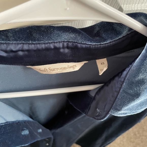 🦋SOFT SURROUNDINGS 🦋 Velvet Boyfriend Shirt 💕 - Picture 3 of 7